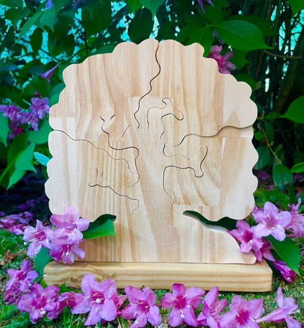 Arbre de vie personnalisé 4 feuilles - Cadeau Famille France - Gravure gratuite