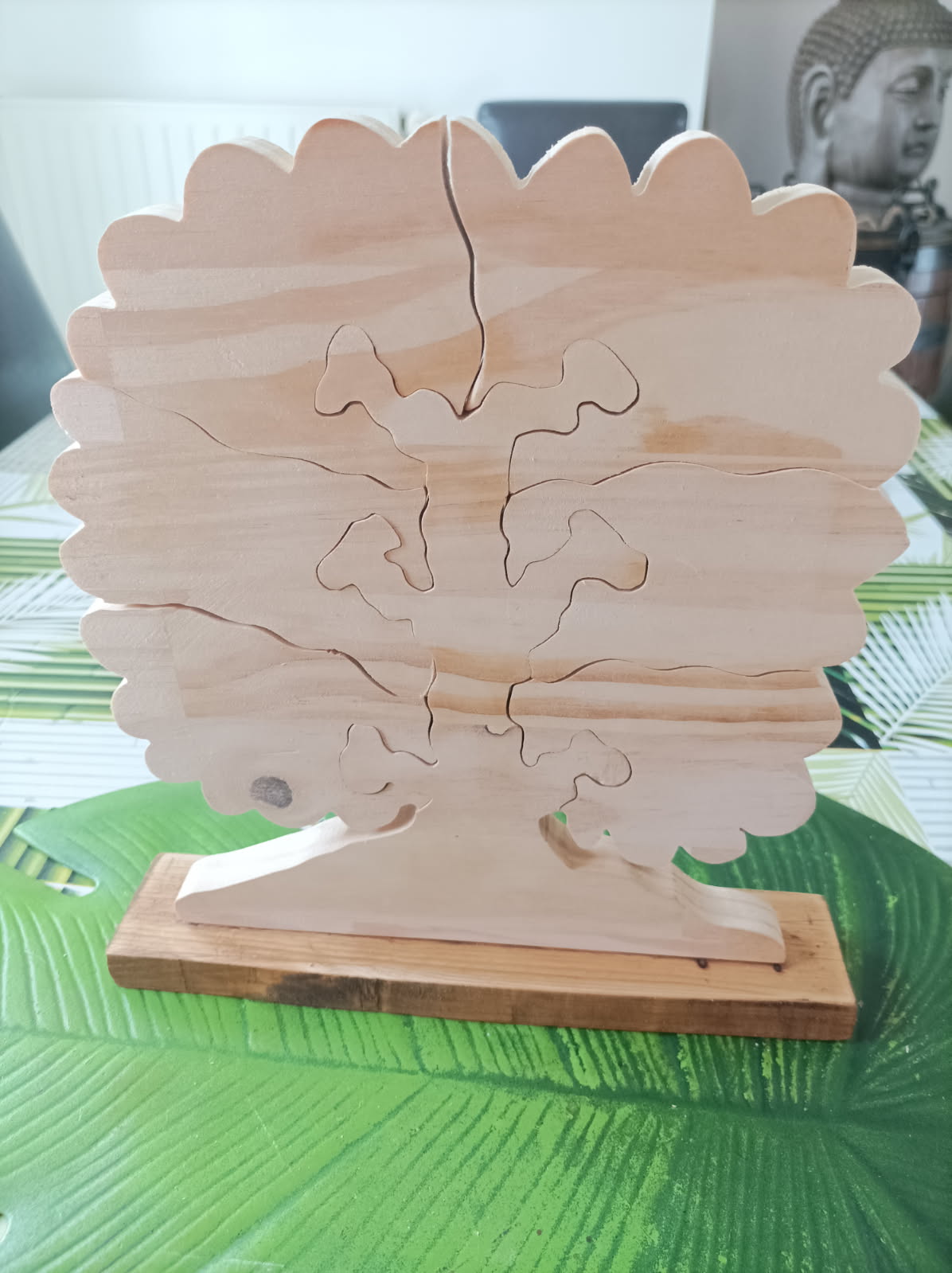 Arbre de vie personnalisé 6 feuilles - Cadeau Grande Famille France - Gravure gratuite